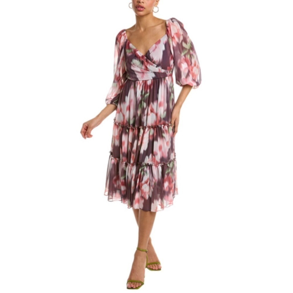 SACHIN + BABI Jamie Blurred Floral Midi-Dress 8